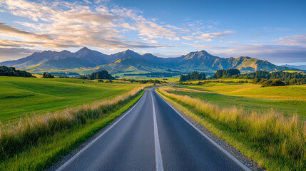 A breathtaking view of the picturesque Swiss landscape showcasing mountains, green fields, and a serene lake under a clear sky.