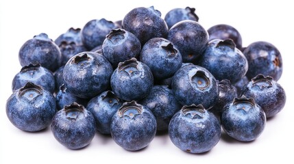 Fresh Blueberries Isolated on White Background