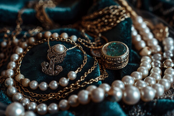 Jewelry and precious stones generative AI image