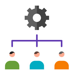 Teamwork Vector Line Icon Design