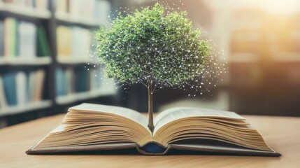 Tree of Knowledge Growing from Open Book with Abstract Network