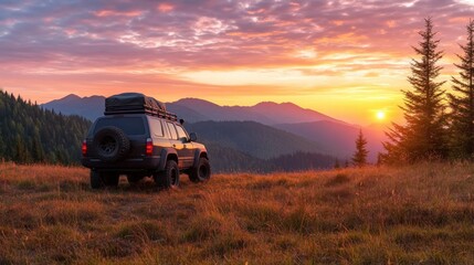Fototapeta premium Adventure Awaits Friends Embark on an Epic Wilderness Camping Trip, Pushing Their Limits and Embracing the Challenge of Reaching a Remote Mountaintop Destination