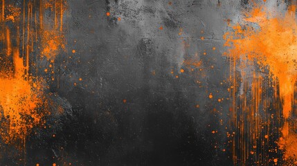 Orange paint splatters