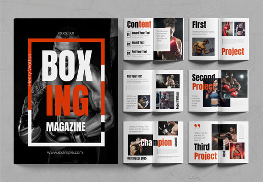 Boxing Magazine Layout