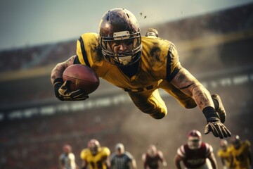 American football helmet sports player.