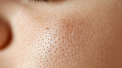 Closeup of human skin with visible pores.