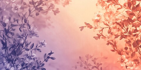Soft pastel floral background with delicate flowers on a blurred background.