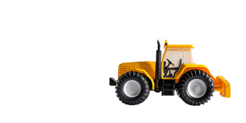Yellow Tractor Isolated on Transparent Background