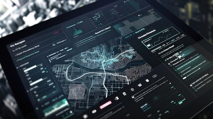 Crime Forecasting: A Visual Representation of High-Risk Areas. Technology,AI,machine learning,law enforcement,police,security,cybercrime,terrorism.