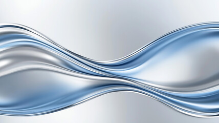 Silver and Blue Gradient Background: The middle is a large area of solid silver, and the border is composed of 2 layers of gradient silver and soft blue waves.