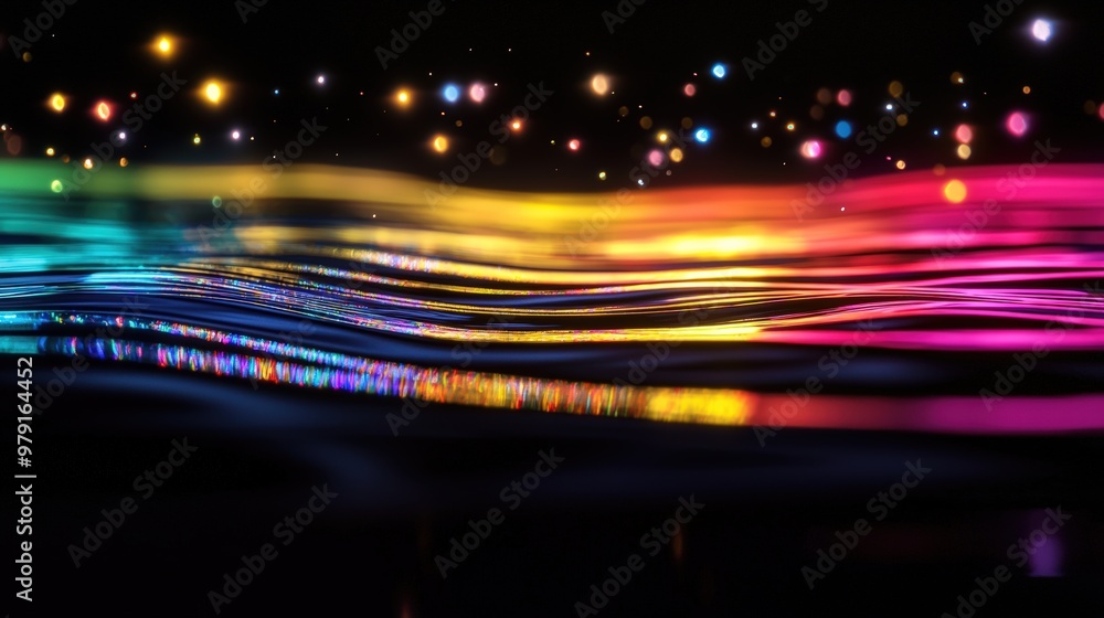 Sticker Abstract colorful lights