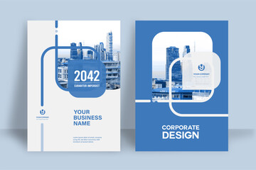 Fototapeta premium City Background Business Book Cover Design Template