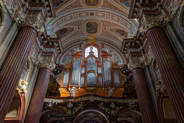 Ladegast organ, Poznan Fara (Polish: Fara Poznańska), baroque architecture - taken with a Nikon SLR camera, 24 Mpix matrix