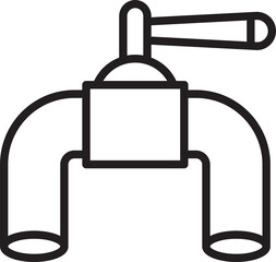 Fototapeta premium Valve and Pipeline Icon