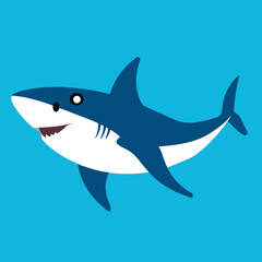 Majestic Shark Swimming in Crystal Blue Ocean Waters