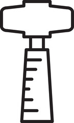Hammer Line Icon
