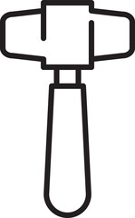 Hammer Line Icon
