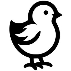 Chick logo silhouette