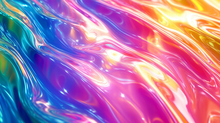 Obraz premium Vibrant Rainbow Fluid Motion 