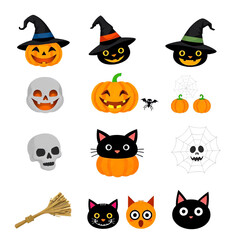 halloween icons set