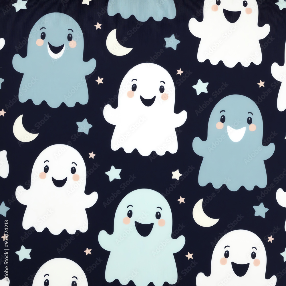 Poster seamless pattern with christmas trees