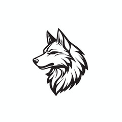 wolf head vector