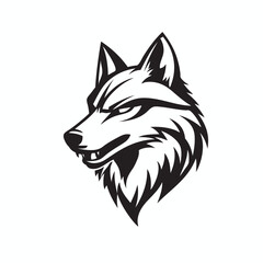 wolf head vector
