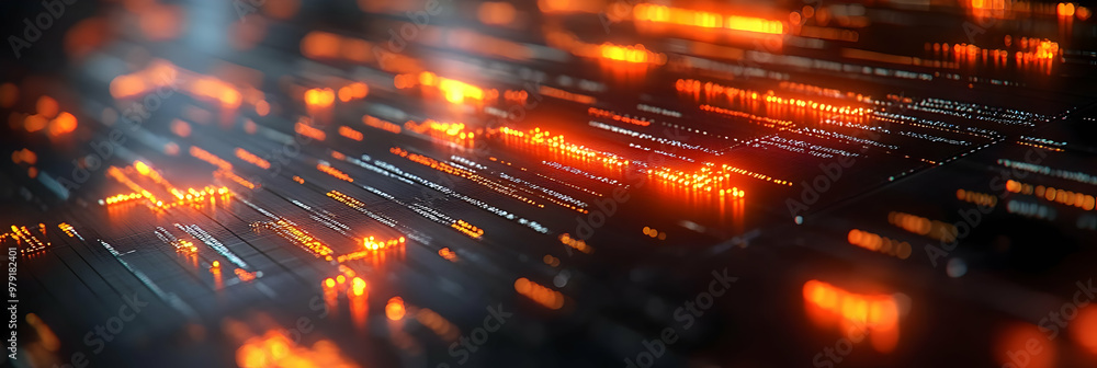 Aufkleber abstract background - data stream digital technology