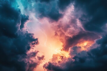 Cloudy Sky with Lightning