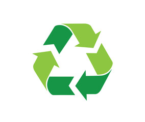 Fototapeta premium creative green eco recycle arrows logo vector icon symbol design 