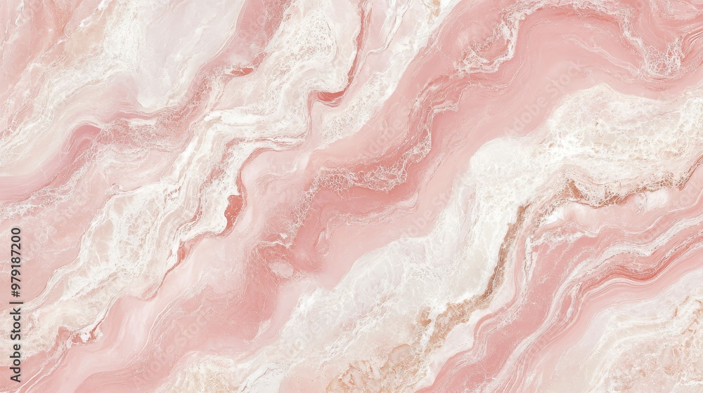 Aufkleber a smooth, pink marble texture with flowing patterns and subtle variations in color.