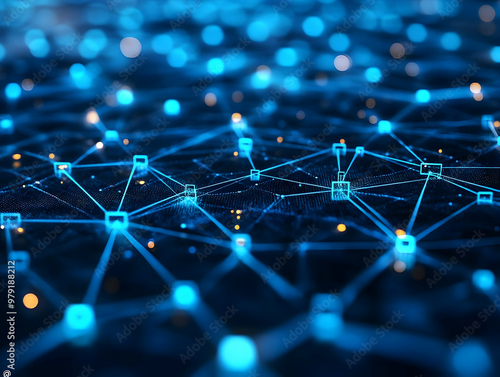 Aufkleber abstract background network data connections technology