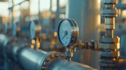 A close-up of a gas pipeline control system, where operators manage the pressure and flow of natural gas through the infrastructure network