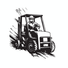 forklift vector logo