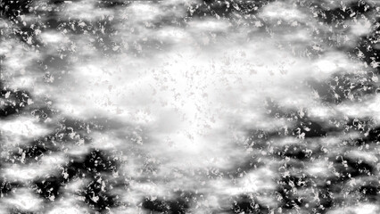 Abstract black and white grainy background with light blurred gradient and copy space.