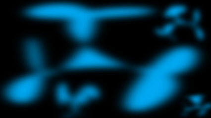 Abstract black background with blue ghost shapes and copy space.