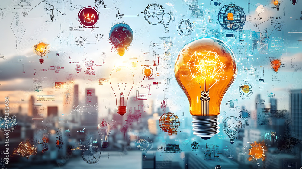 Poster scalability and innovation design focusing on disruptive technologies and sustainable growth strateg