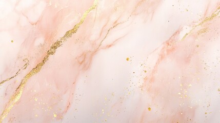 Fototapeta premium A soft pink marble texture with gold accents, perfect for backgrounds or design projects.