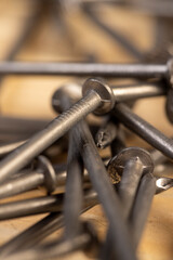 nails made of steel for working with wooden objects