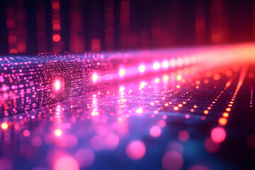 Abstract Background with Pink and Blue Lights