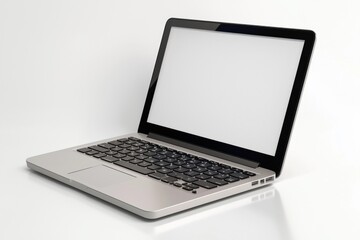 Fototapeta premium Laptop Mockup on Isolated white background created with Generative AI