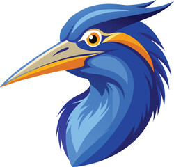 Obraz premium Blue heron head icon