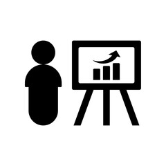 presentation icon, modern vector isolated on white background