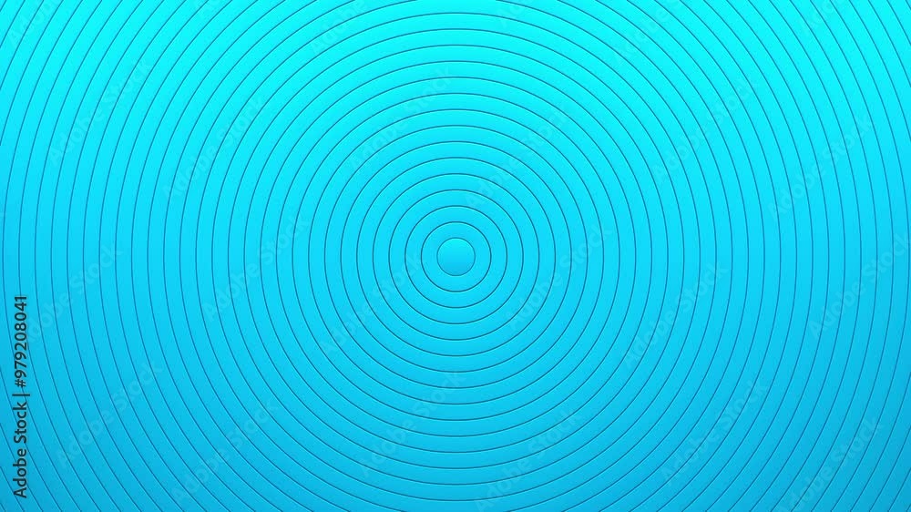 Poster top view on circular blinds oscillation with color waves. minimal clean corporate background. 3d rin