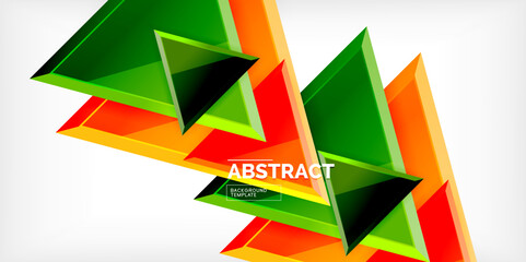 Abstract background - glossy triangles. Vector Illustration For Wallpaper, Banner, Background, Card, Book Illustration, landing page