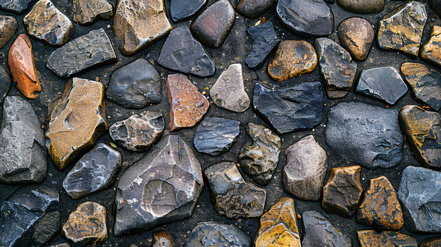 cobbles pebbles oof stone road