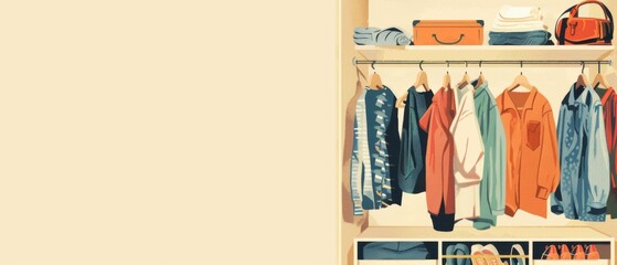 A white background with a rack of clothes hanging on it