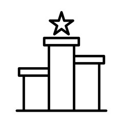 Podium line icon