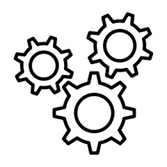 Cogwheel line icon