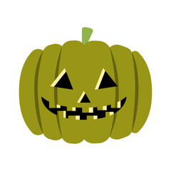 可愛いハロウィンのジャックオランタン(緑)